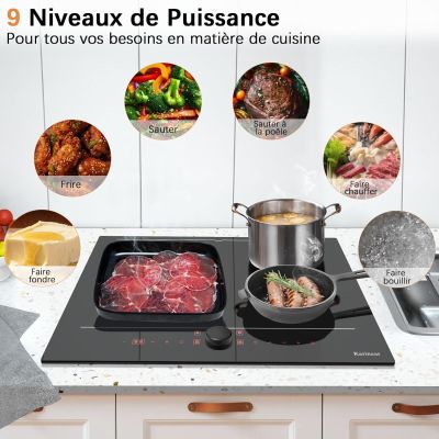 a picture of a stove top with various foods on it