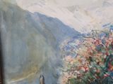 a picture of a painting on the wall of a room