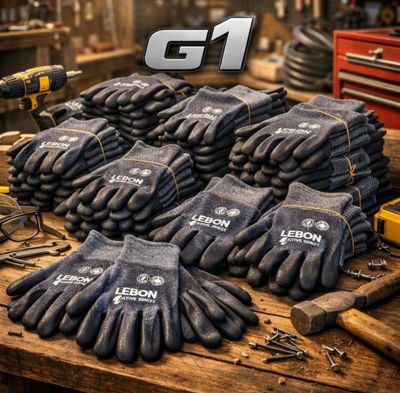 a close up of a bunch of gloves sitting on top of a table