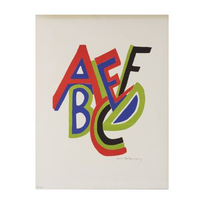 une image représentant une affiche blanche sur laquelle figurent des lettres colorées