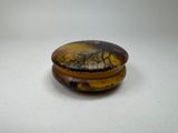 an image of a yellow and black object on a white surface