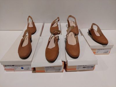 Lot de 7 - LUXAT - Sandales Crestina en cuir camel - Talon c…