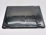 a black laptop with a hole in the bottom of it