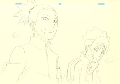 drawing of two anime characters, one of which is a man and the other of which is a woman