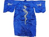 an image of a blue silk robe with a dragon on it