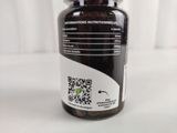 a bottle of vitamin supplement with a qr code on it