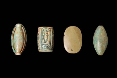 Collection Of Egyptian Faience And Stone Scarabs Ca. 1550 - 80004338 