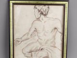 l'image d'un dessin représentant un homme assis sur une chaise