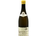 a bottle of white wine with a yellow cap on a white background