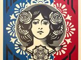 an image of a poster with a woman ' s face on it