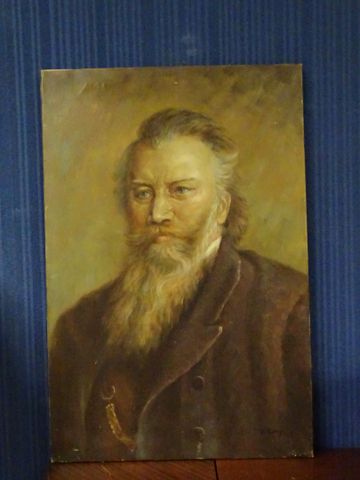 V. LAMY : « portrait », huile sur toile signée en bas à droite 90...