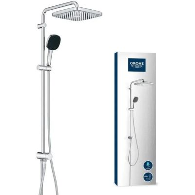 Thermostar avec pomme de douche et douchette, finition chromée