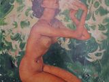 une image représentant un tableau où l'on voit une femme nue assise par terre