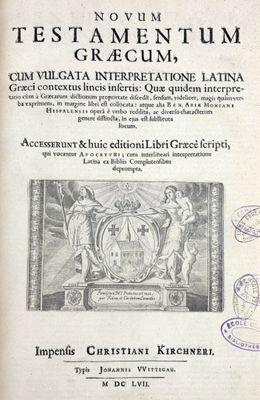 [Bible polyglotte] Novum Testamentum græcum, cum vulgata int…