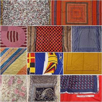 many different types of cloths are arranged in a collage