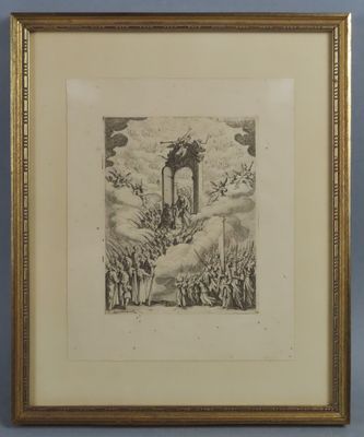 an image of a drawing of a man standing in front of a gate