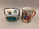paire de tasses et soucoupes en porcelaine chinoise