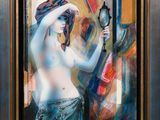 une image représentant un tableau où l'on voit une femme tenant un miroir
