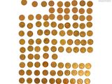 de nombreuses pièces d'or sur fond blanc