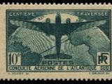 a stamp with an image of a plane on it