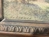 an image of a close up of a painting of a man on a horse