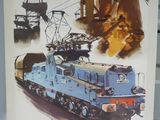 une affiche représentant un train, exposée dans un musée