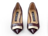 two pairs of women ' s shoes are shown on a white surface