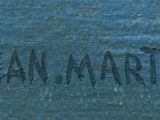 jean martin ' s name is etched into the side of a blue book