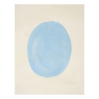 une image représentant un cercle bleu sur fond blanc