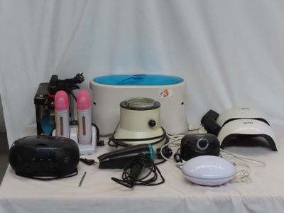 a table with a lot of different items on it