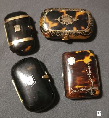 several different types of cell phones are lined up on a table
