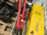a bicycle that is sitting on a cart in the garage