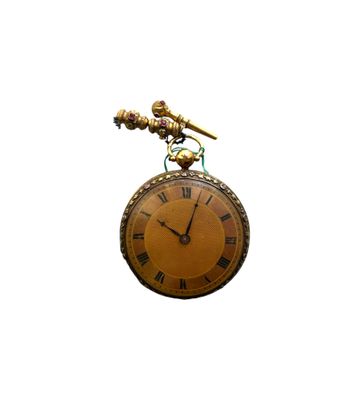 une horloge surmontée d'un oiseau
