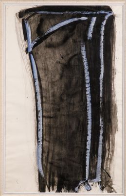 an image of a black and white drawing of a vase