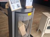 a stove that is on display in a room