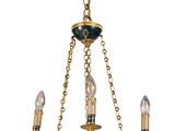 an image of a chandelier with three lights hanging from it