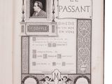 an old book with a picture of a man in a window