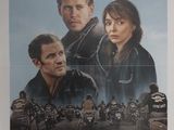 une affiche de cinéma pour le film « Les Motards », mettant en scène les acteurs