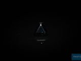l'image d'un diamant en forme de triangle dans l'obscurité