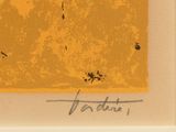 an image of a painting of a yellow square with black dots on it