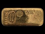 une barre d'or sur fond noir