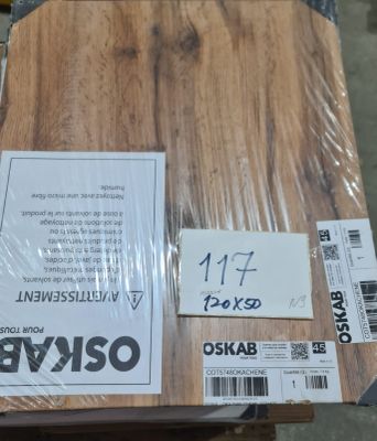 Plan de meuble OSKAB, finition chêne, KACHENE, dimensions 12…