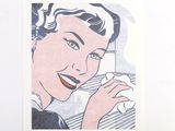 un dessin représentant une femme tenant un verre de vin