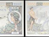 trois images différentes représentant quelques billets sur lesquels figurent les portraits d'un homme et d'une femme