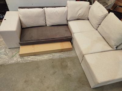 1 Canapé d'angle convertible - L 247 x P 91 x H 205 cm