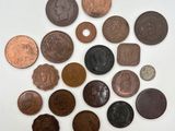 many different types of coins arranged in a circle