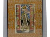 une image d'un tableau représentant une femme en robe jaune