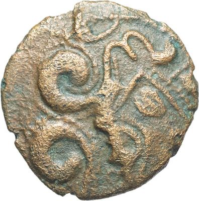 un gros plan d'une pièce de monnaie sur laquelle figure un serpent