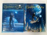 two books of golden city and golden city on a white surface