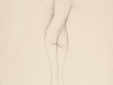 une image représentant le dessin d'une femme debout, de dos à la caméra